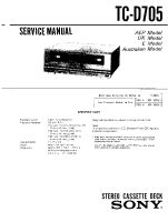 Sony TCD-705 - Service Manual 